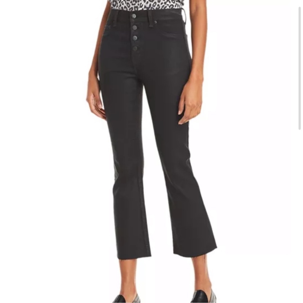 Pistola Lennon high rise cropped boot jeans coated black